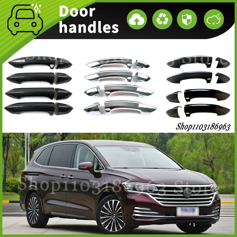 

For Volkswagen viloran 2020 Gloss Black Chrome Car Door Handle Cover Trim Styling Accessories Car Stickers Auto Accessories