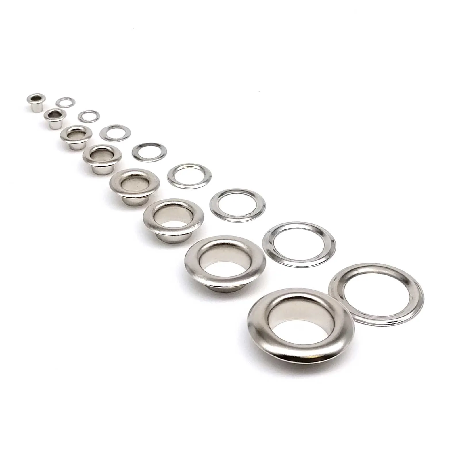 100sets 2.5mm to 12mm Eyelet Grommet Ring With Washer Air Hole Rivet For Leather Bag Shoes Belt Cap Clothes