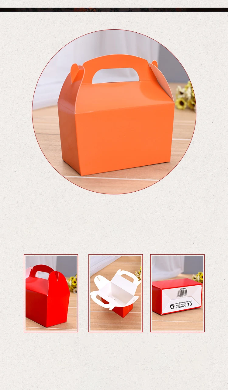 12PCS Tragbare Kraft Papier Geschenk Box Griff Kuchen Backen Behälter Verpackung Box Hochzeit Geburtstag Gunsten Dekoration Supplie – Detail 5