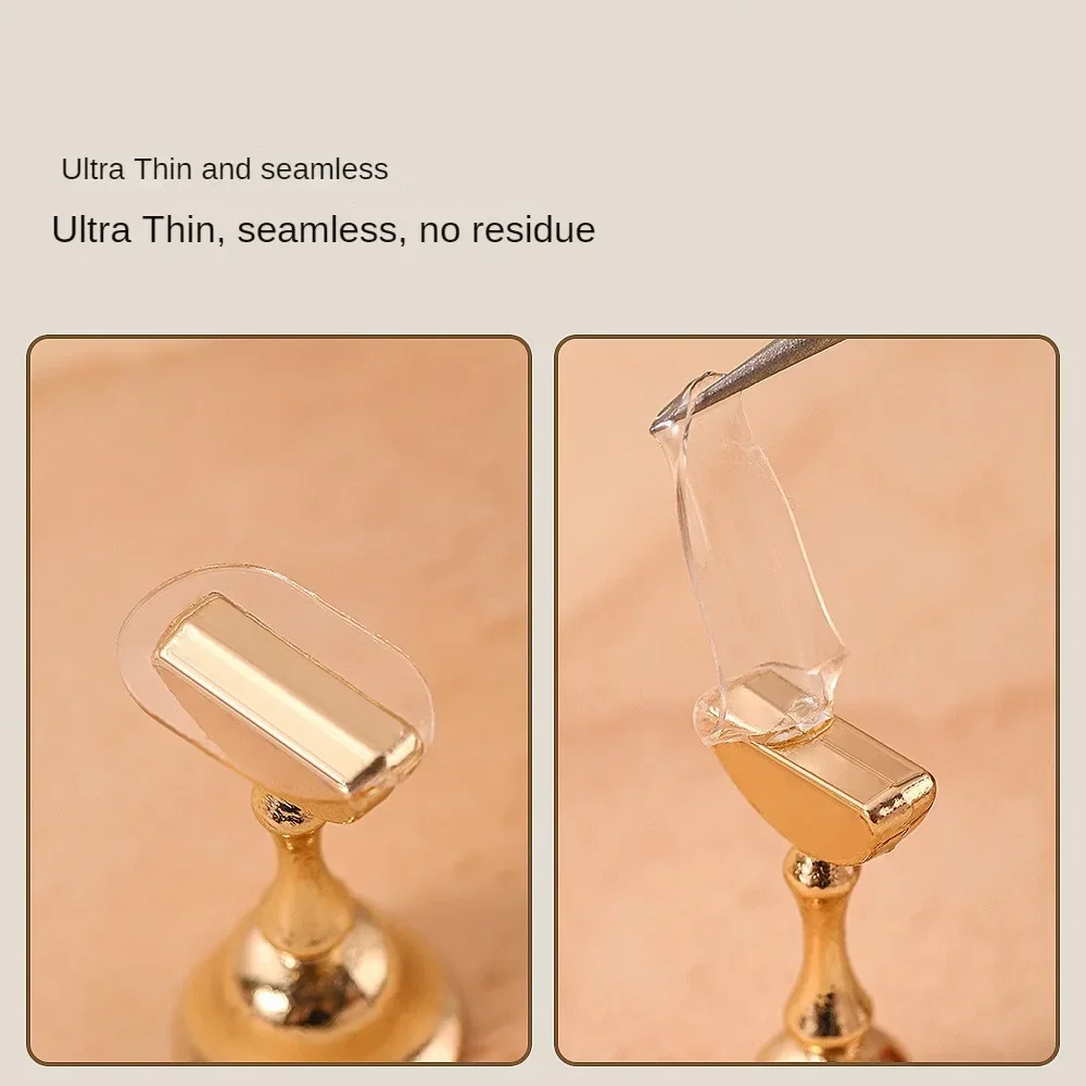 Adhesive Tape For False Display Stand Tools 100Pcs Nail Double-side NailsManicure Adhesive Strip Traceless Nail Display