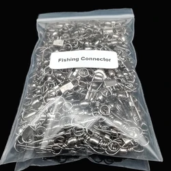 50-Piece High-Performance Fishing Connector Swivels with Interlock Pin - 50Pcs Size 2