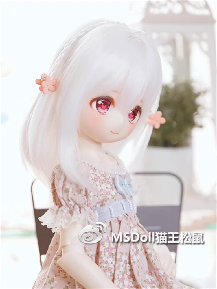 BJD Doll Wigs Long Hair For 1/3 1/4 1/6 MSD MDD YOSD With Bangs Black Brown Pink Hair Accessories