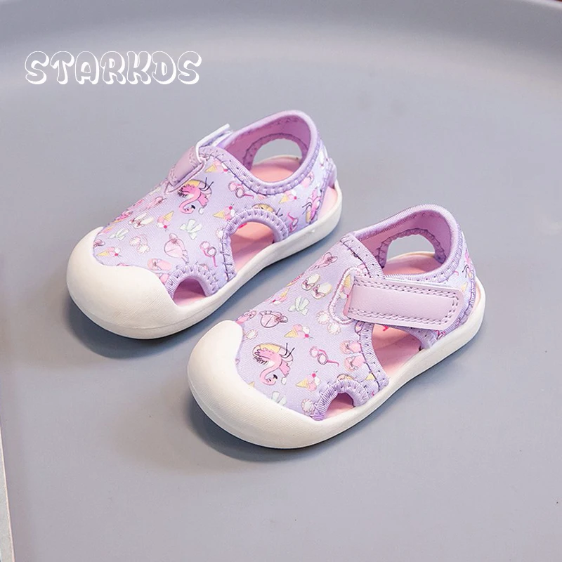 Baby Kids 2023 Summer Sport Sandals Little Boys Closed Toe Quick Dry Beach Sandalias Toddler Girls Breathable Soft Water Shoes 5
