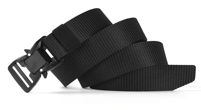 Plus Large Long Size 125 140 160 180cm Men's Belt Canvas Multi-functional Tactical Quick Release Magnetic Alloy Buckle Waistband