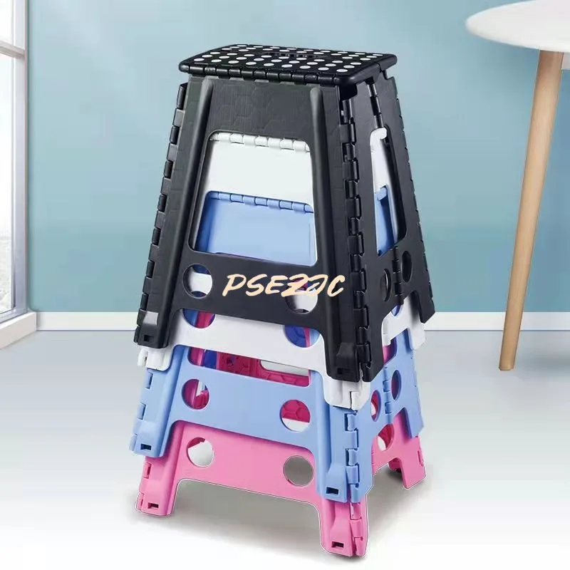 Household Outdoor Plastic Folding Stool Thickened Portable Plastic Stool Furniture