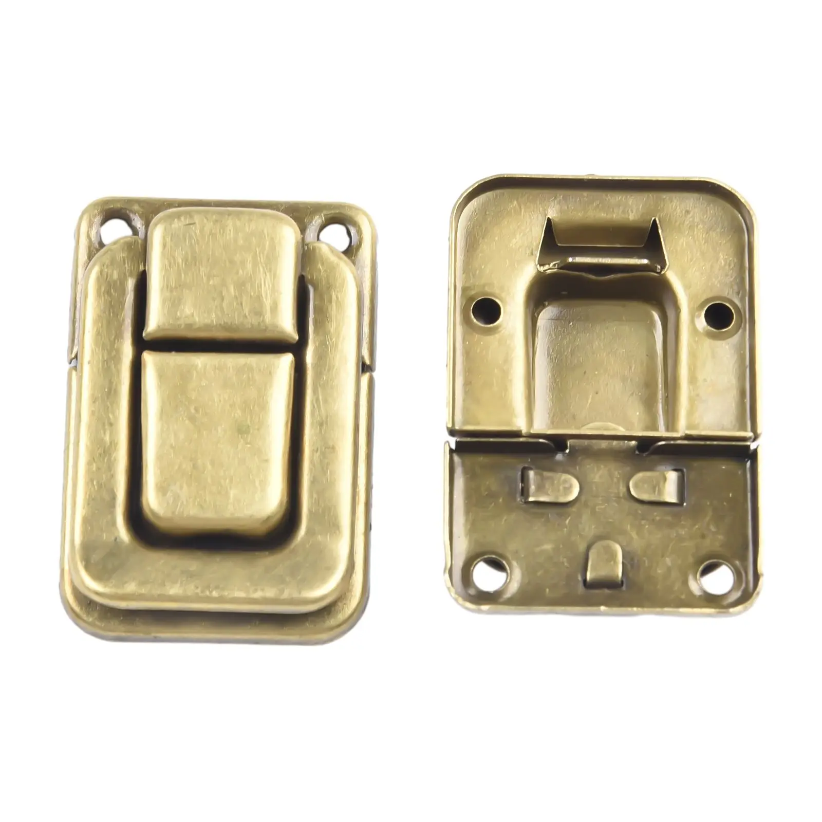 10PCS Antique Lock Metal Hasps Latch Jewelry Box Decorative Padlock Vintage Wooden Box Latch Buckle Cabinet Furniture Hardware