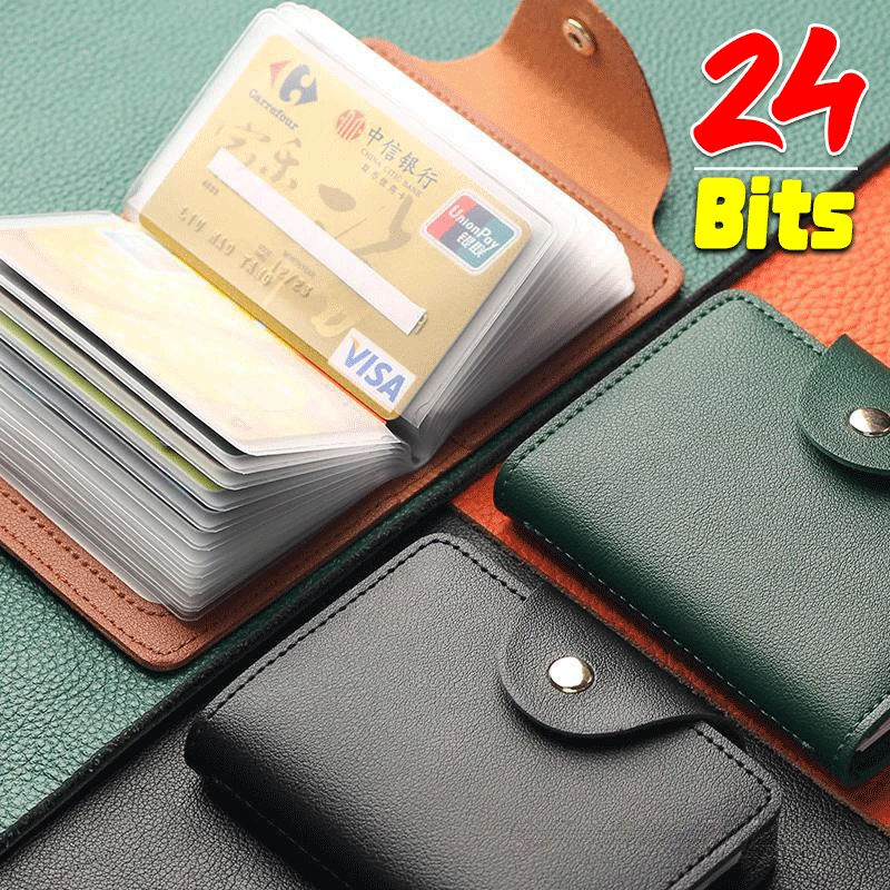 Elegant Women's Slim PU Leather Cardholder Wallet with Anti-Theft Protection