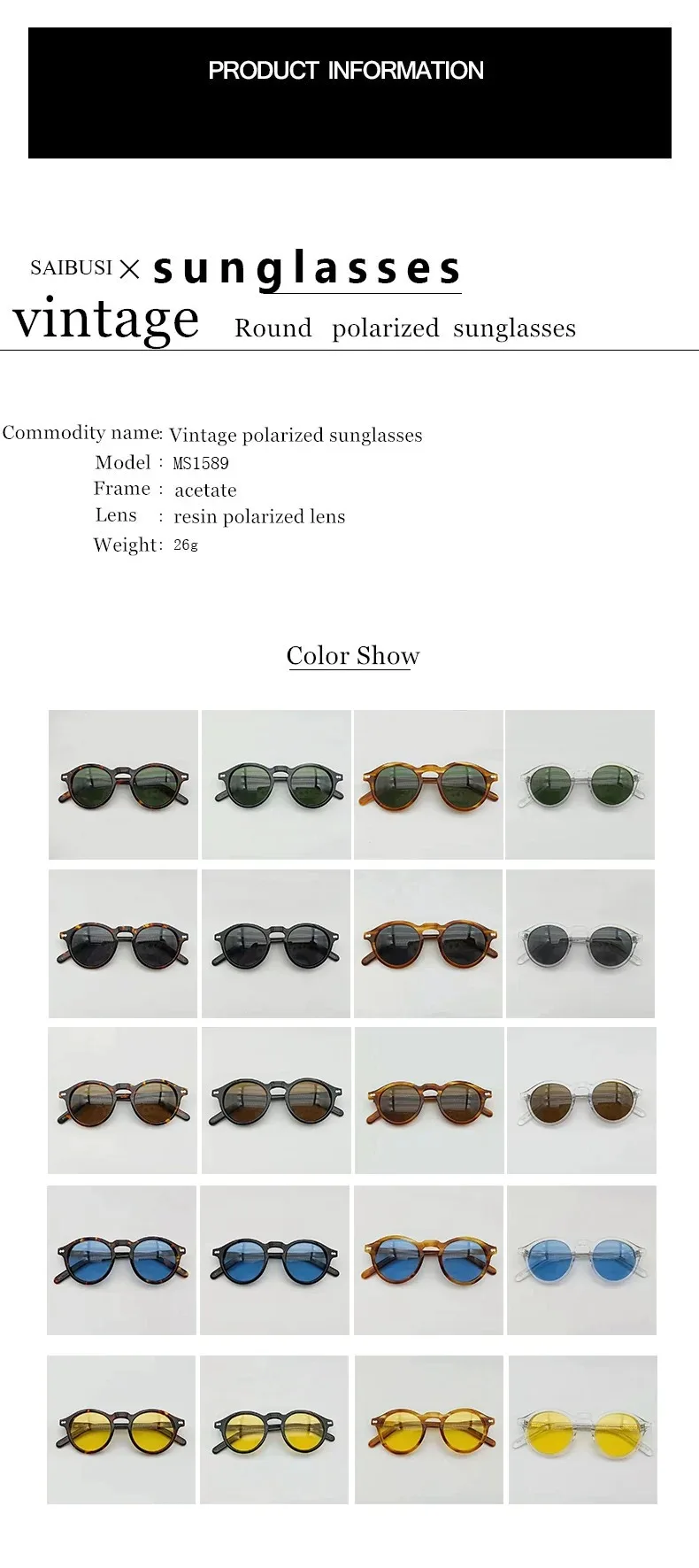 Johnny Depp Sonnenbrille für Herren und Damen, polarisiert, Miltzen-Stil, Marken-Vintage-Sonnenbrille mit Acetatrahmen für Herren, Brillen, Eyewear – Detail 6