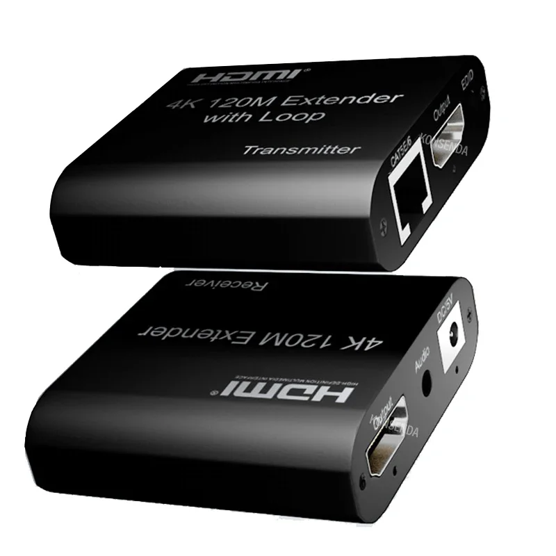 4K HDMI Extender 120M over RJ45 CAT5e/6 vs 1080P 60M HDMI to Ethernet Rj45 Video Extender with Audio EDID for PS5 PC Laptop TV hdmi extender