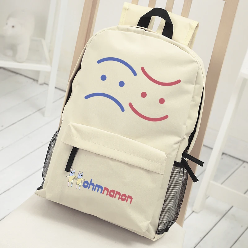New Thailand Stars Drama BadBubbySeries OHM NANON PAT PRAN Handbag Smiley Cartoon Backpack School Bag |