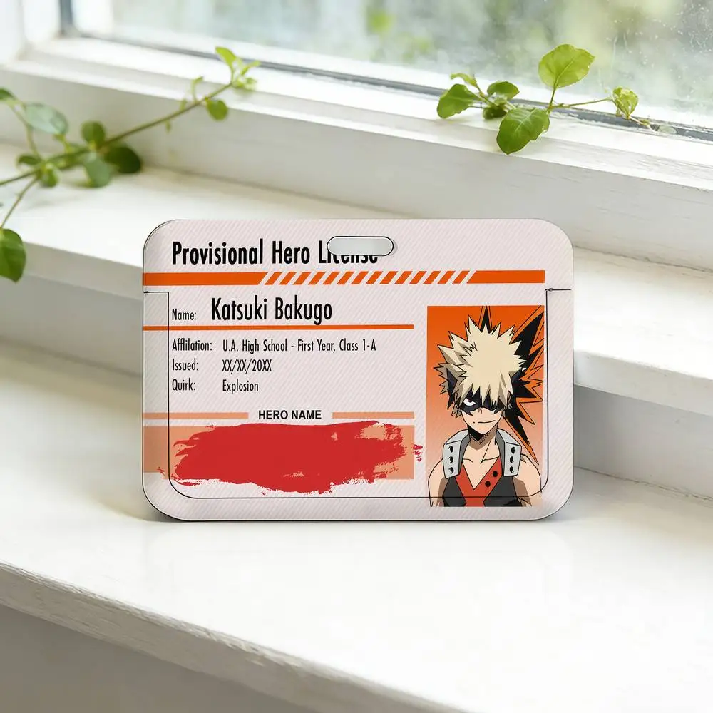 Anime My Hero Academia Lizenz-Ausweishalter mit Umhängeband, Anhänger, Schlüsselanhänger, Arbeitsausweishülle, Geschenk – Detail 5