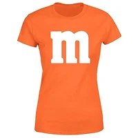 Letter M Halloween Costumes T-Shirt M Chocolate Candy Halloween Team Costume Women Ropa Plus Size Mujer Top Short Sleeve Blouses 2