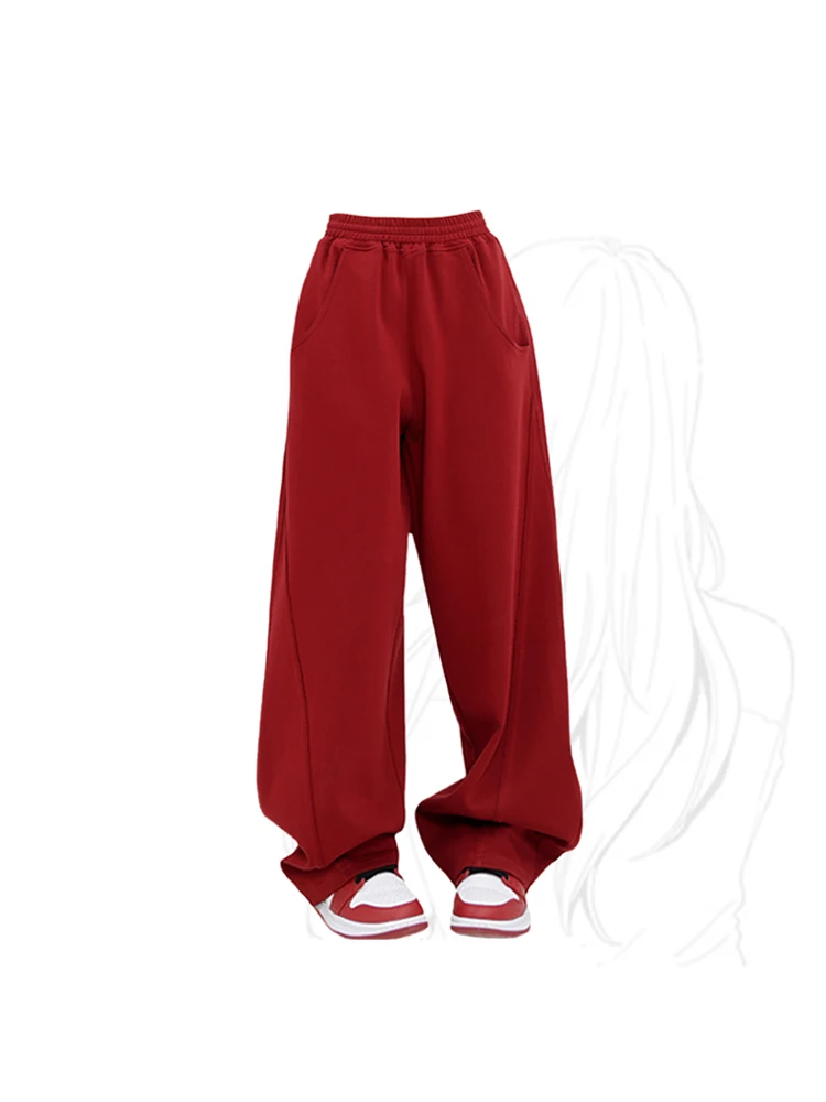 ウォーキング・ランニングウェア 2LINE ADJUSTABLE WIDE TRACK PANTS V2 RED 2Line Adjustable Wide Track Pants V.2 - Red – LÝFT