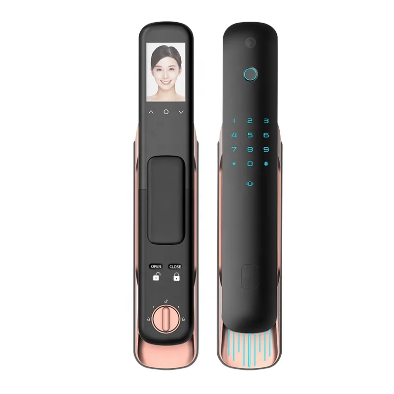 

Mobile Phone Remote Video Control Security Door Smart Lock With Camera
