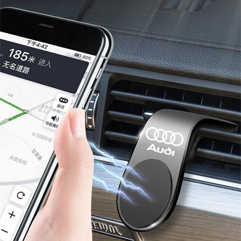 Magnetic Car Phone Holder Air Vent Clip Mount Cellphone GPS Holder For audi sport RS A1 A3 A4 B7 B8 A5 A6 A7 A8 Q3 Q5 Q7 Q8 TT