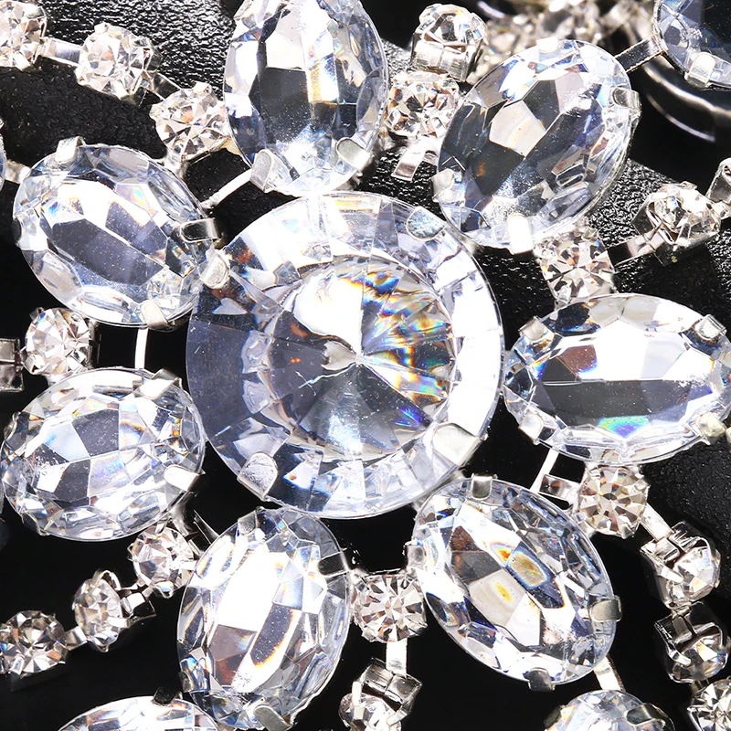 Rhinestone hair chain tassel headdress hollow prom hat Hair Decoration Women