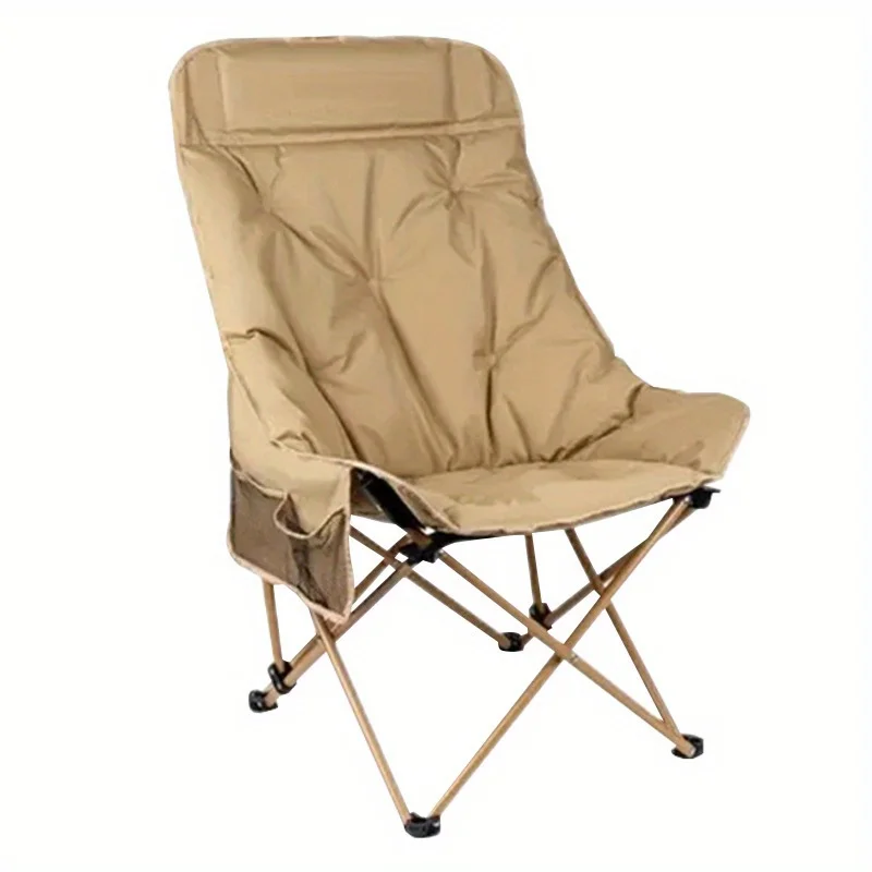 Chaise lune pliante portable haute confort pêche camping extérieur avec dossier renforcé