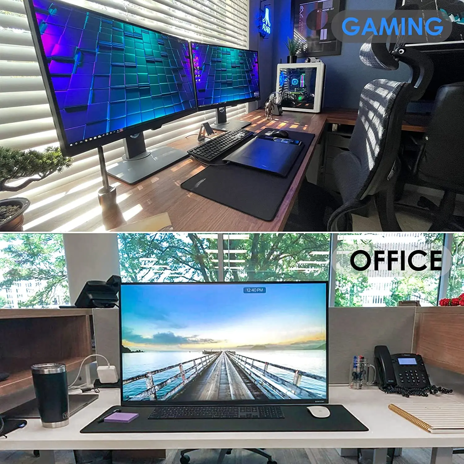 RAZER Computer Mat Mousepad Gamer Desk Accessories Mouse Pad Large Gaming  Mats Deskmat Setup Extended Xxl Pc Office Mause Rug - AliExpress