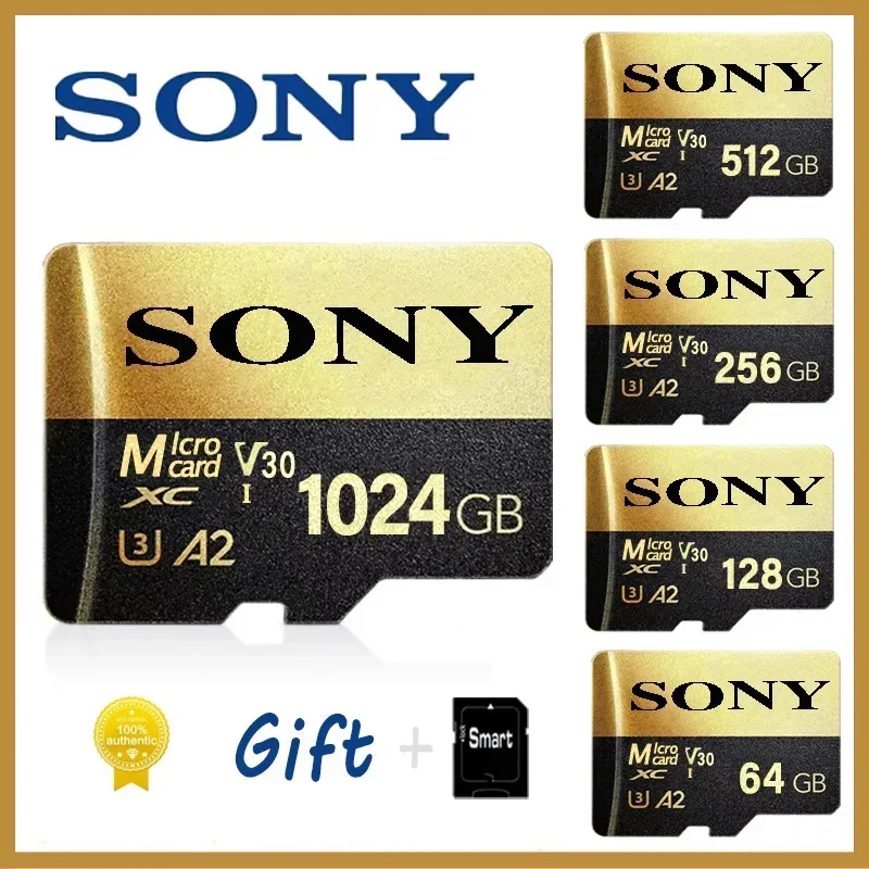 Карта памяти Sony 32 ГБ/SDHC 64 Гб/128 ГБ/256 ГБ/512 ГБ SDXC Micro SD/TF флэш-карты MicroSD стандарта телефона и камеры дрона