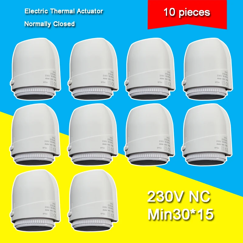 

High-end floor heating valve CNC AC 230V electric actuator manifold for thermostat