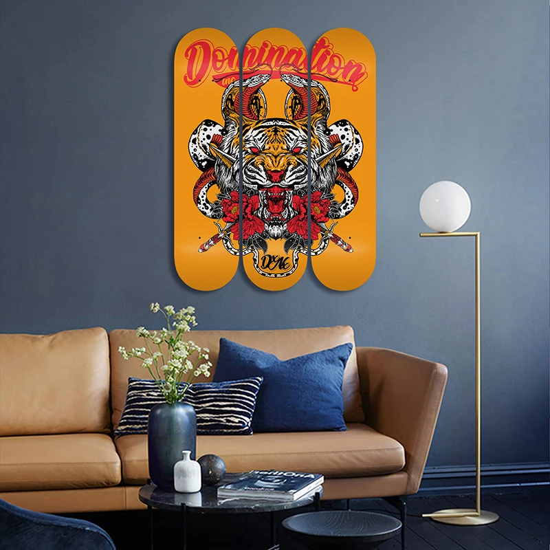 

Set of 3pcs Decorative Board Pop Art Skateboard Wall Art 7-layer Maple Decoration Skateboard Furnish and Decorate for Home Decor