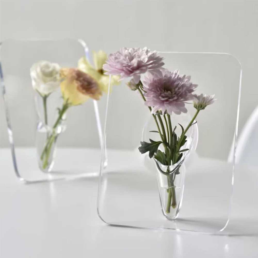 

Creativity Art Photo Frame Vase Acrylic Desktop Plant Holder Vase for Centerpiece Living Room Home Flower Vase Nordic Style Deco