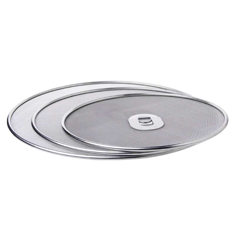 Description Picture 2 of itemStainless Steel Cover Lid Oil Proofing Frying Pan Splatter Screen Spill Proof