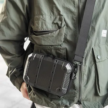 Borse a tracolla da uomo piccole Tracolla di lusso Borsa da uomo Mini borse quadrate Borsa a tracolla nera Designer per studenti in pelle Pu 가