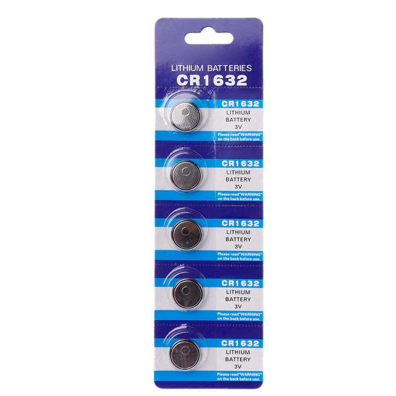 5pcs Button Battery Cr1632 Lithium Coin Cell Batteries 3v Lm1632 Br1632