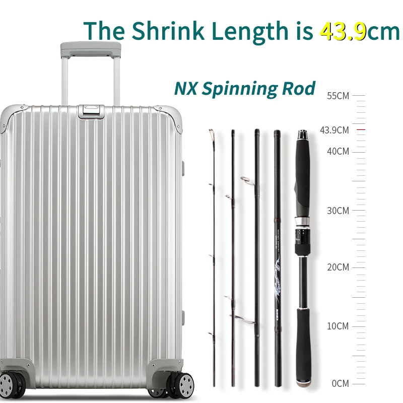 Kawa New Fishing Rod Middle Hard 1.98m Shrink Length 44cm 5 Sections 140g With Original Box Portable Fuji A Ring  EVA Handle