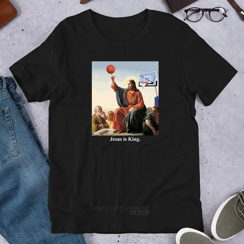 

Funny T Shirt Jesus Play Basketball Tshirt Christian Faith Tee Men Clothing Religion Tops Religious Easter Roupas Ropa Hombre