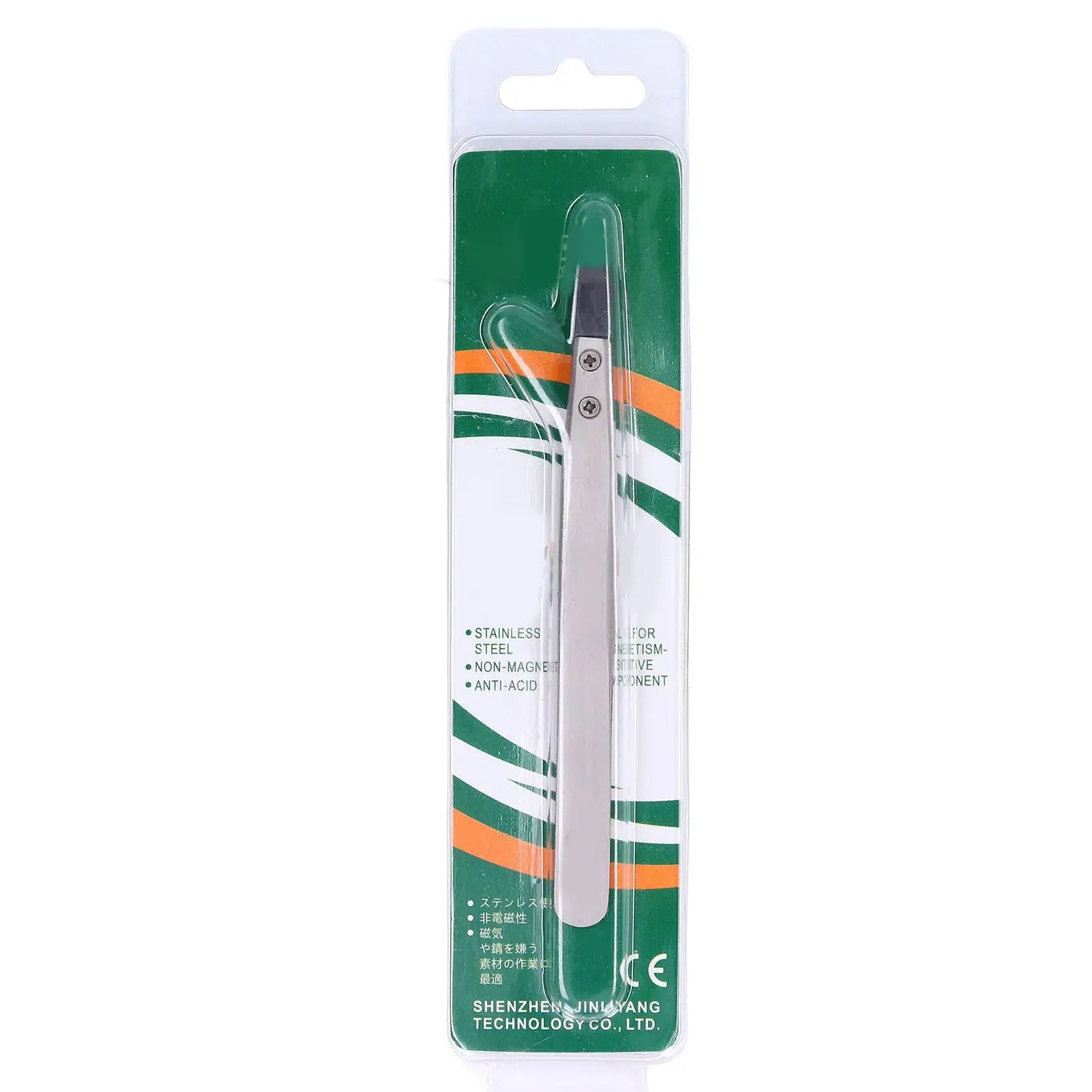 Plastic Tweezers Set-Carbon Tip, Flat Anti-Static Design, Matte Sandblasted Finish, Replacement Heads Included