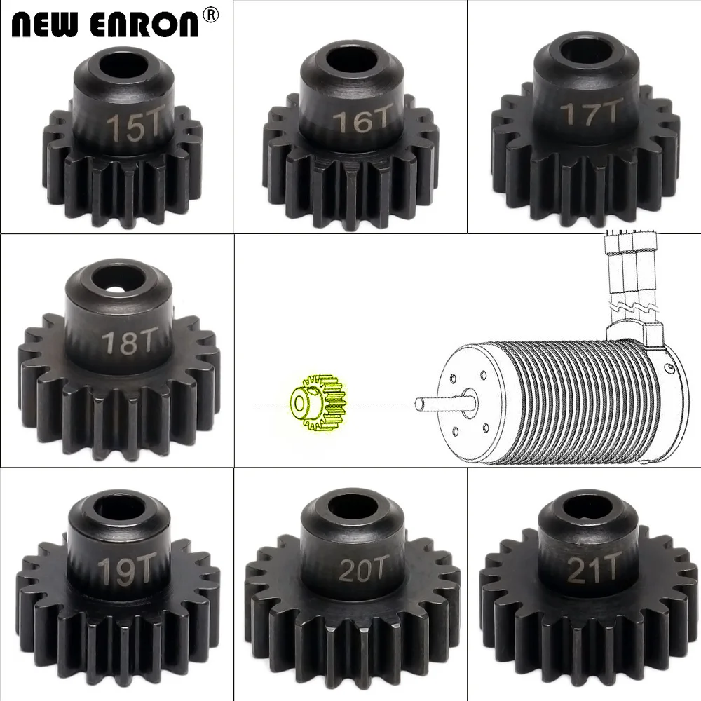 Hardened Steel Motor Gear Set (15T-21T) For Traxxas X-Maxx 6S & 8S RC Trucks