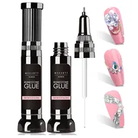 Makartt Nail Rhinestone Glue Gel, Upgrade Gel Nail Glue with Brush Pen Tip Super Strong Adhesive Precise for Nail Charms Crystal 1