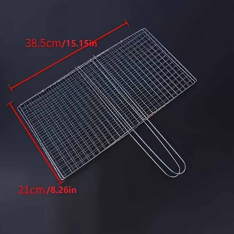 [Multi-purpose] Heavy-duty stainless steel grill for even cooking - ideal for camping, picnics and family gatherings