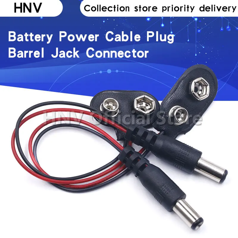 9v Dc Battery Power Cable Plug Clip Barrel Jack Connector Forarduino Diy I T Type Integrated