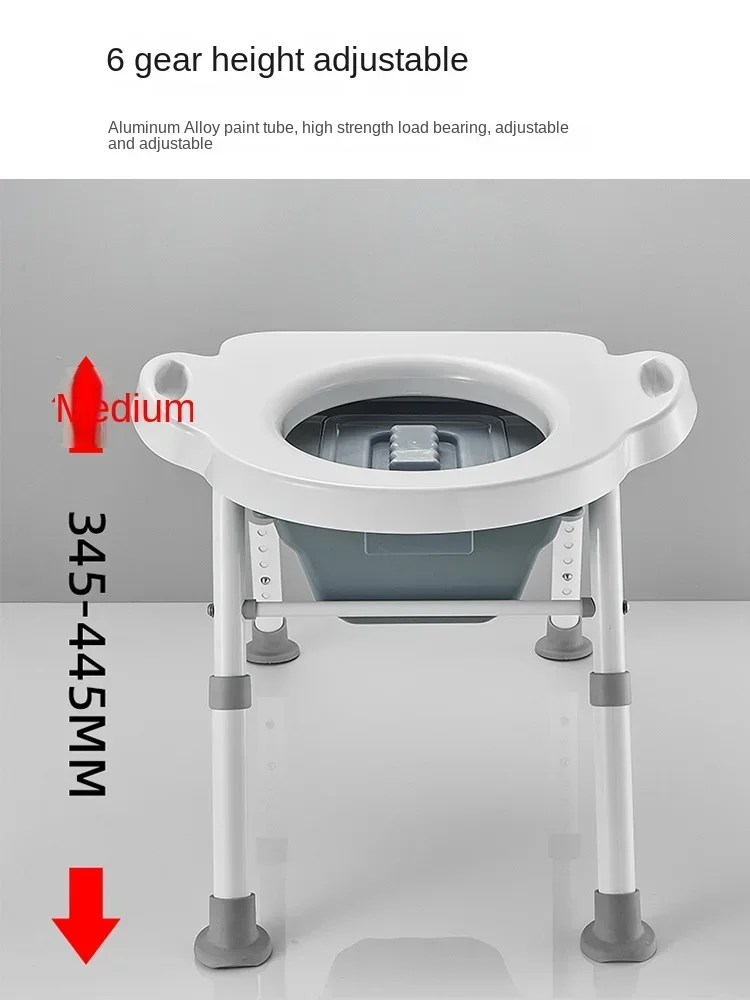 Stable Elderly Potty Chair  Nonslip, Constant Temperature Adjustable Maternity Toilet Frame, Comfortable Commode Chair 4