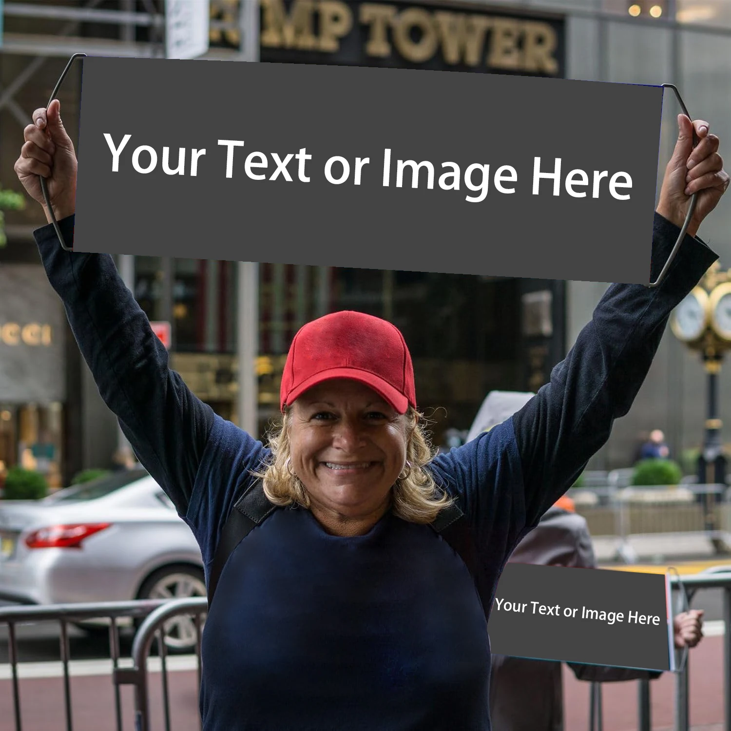 1pc Hand Banner Reusable Handheld Portable Banners for Birthday Party Sports Concerts Cheer Congratulations