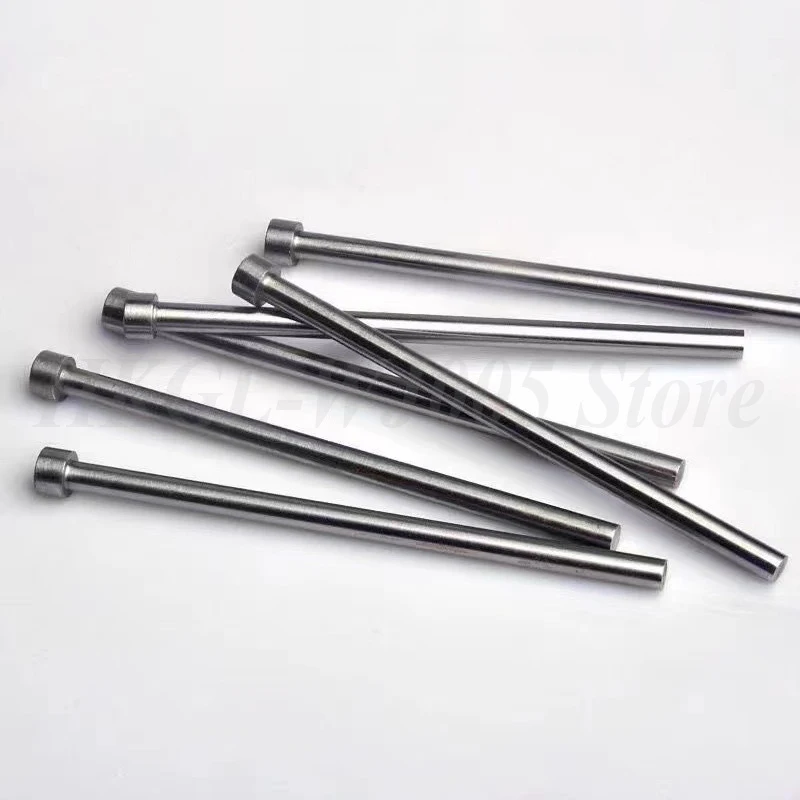 Dia 0.5-25mm SKD61 Mold Ejector Pin L=100-500mm Full Hard Die Thimble Straight Ejector Push Rod Round Needle Customizable