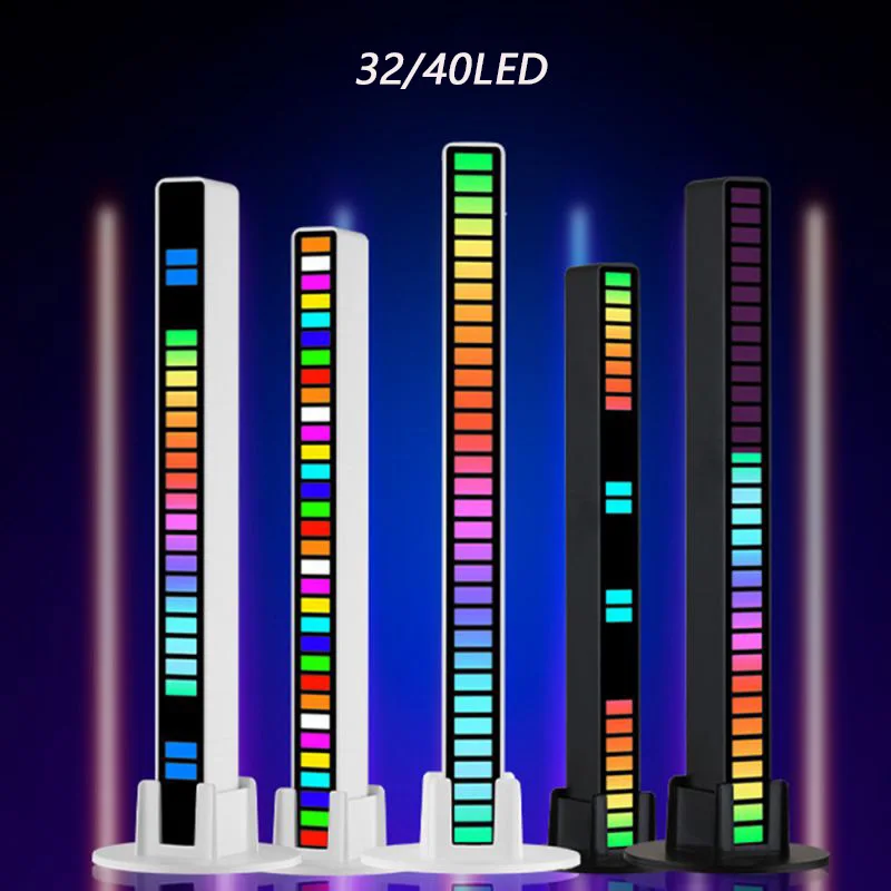 

32/40LED RGB Music Rhythm Light Bar Rechargeable APP Control Rgb Sound Activated Night light Car Gaming