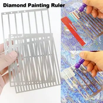 DIY Diamond Painting Ruler Non-Slip Textured Grid Tool Ruler for Diamond Art Ruler Diamond Dot Drill Alignment Tool 1