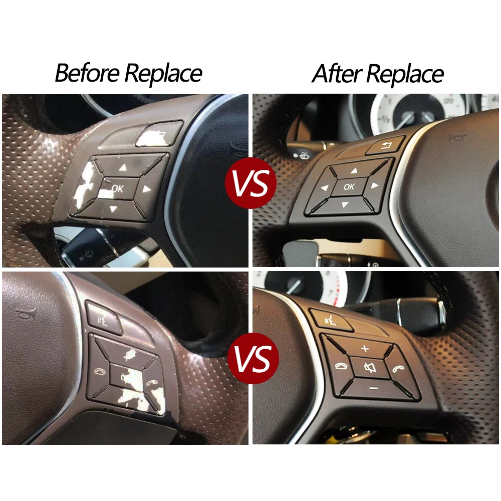 W204 C204 X204 GLK204 W212 W207 W166 Auto Schwarz Silber Sitz Kopfstütze Einstellen Control Taste Schalter Abckung Für BENZ C GLK E Klasse  34