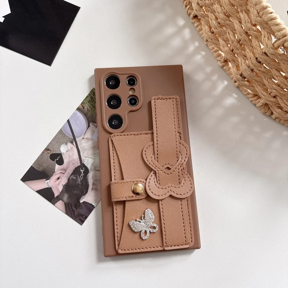 Chic Polka Dot Wallet Case with Wrist Strap and Card Slot