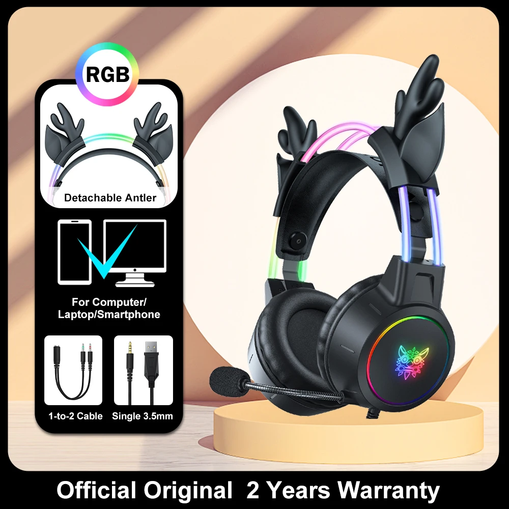 ONIKUMA Gaming Kopfhörer Wired Headset mit HD Mic 50mm Lautsprecher