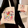 2pcs/set Tomorrow Will Be Nice Fashion Tote Ladies Cosmetic Organizer Karol G Merch Eco Large Capacity Shopping Bag Wallet Gift 1