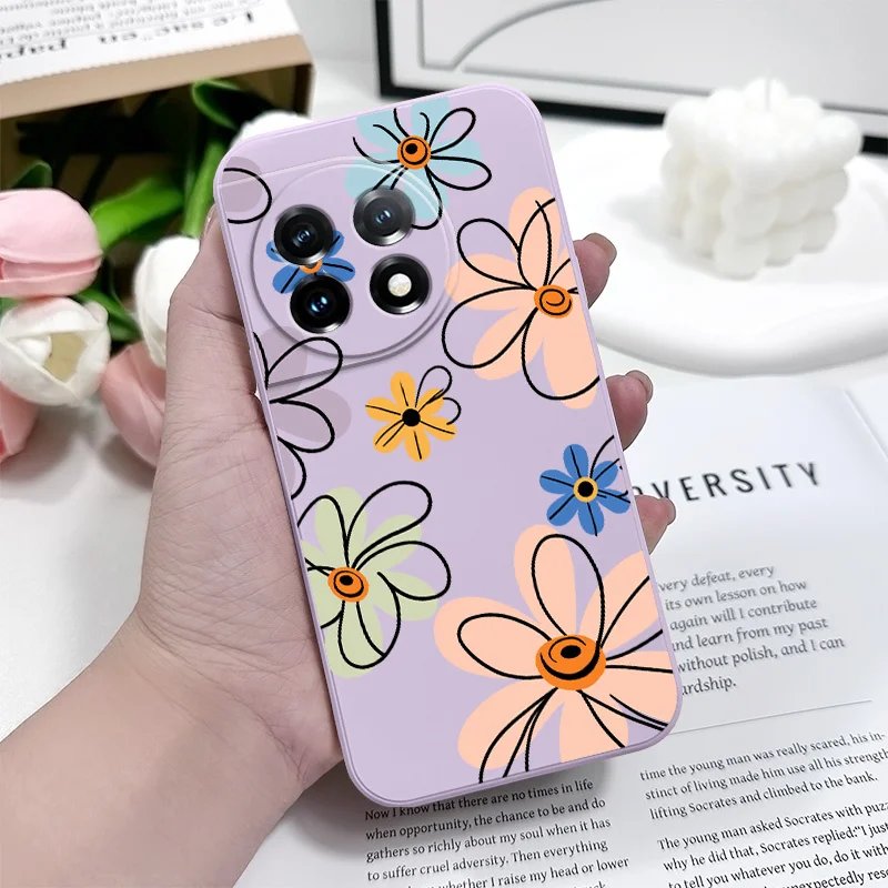 Hoop Flower Liquid Silicone Phone Case Cover