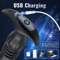 APP-Steuerung Thrusting Prostata-Massagegerät für Männer Analvibrator Teleskop Butt Plug Prostatastimulator Erwachsenes Sexspielzeug für Männer Homosexuell 6