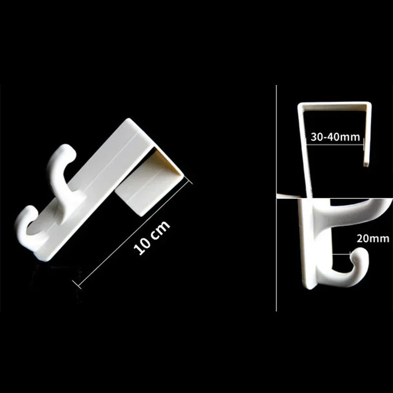 1pcs Newl Plastic Door Hooks Over Cabinet Drawer Room Door Hook Kitchen Bathroom Hanger Hook Coat Clothes (Random Color)