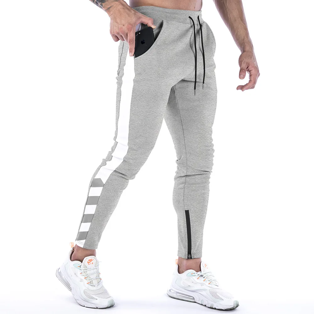 Muscle fitness pants casual sports running training leggings sweatpants trousers men clothing