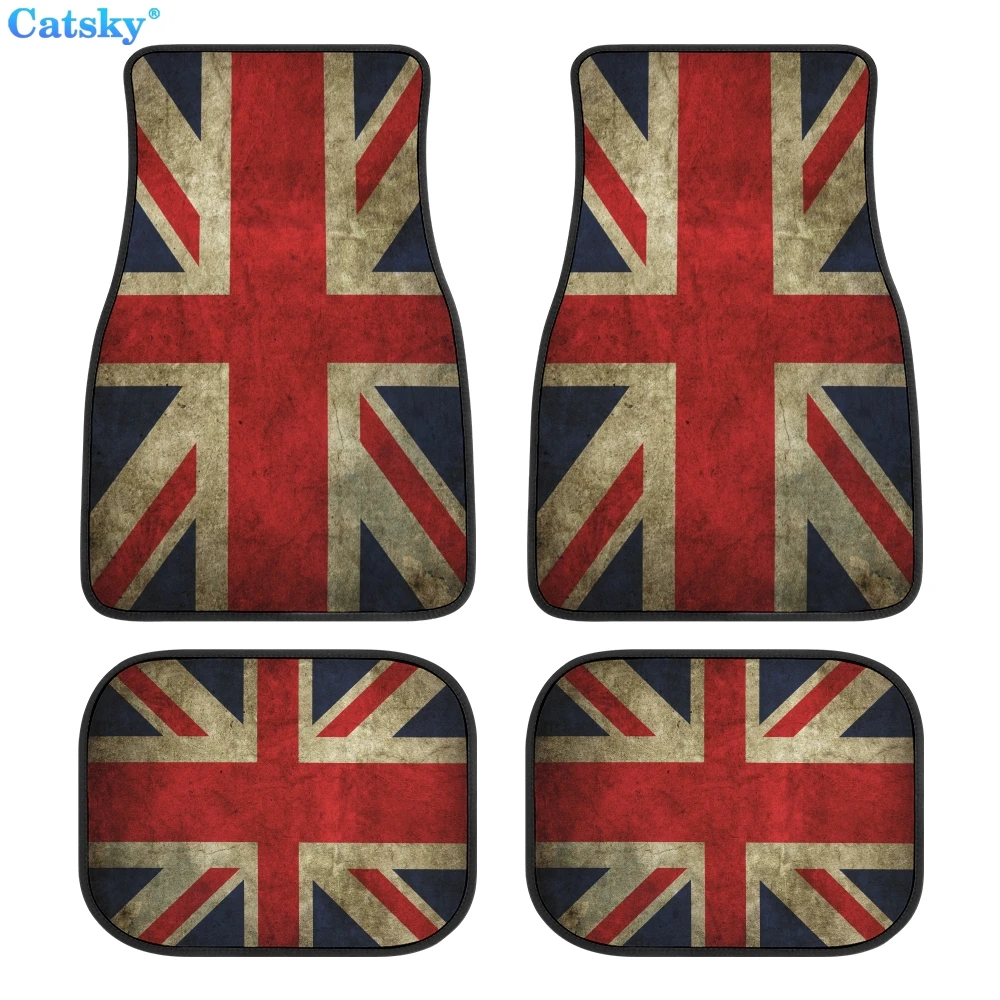 British Flag Uk Car Floor Mats Interior Accessories Rubber Printing Pattern 4-piece Set Custom Mats - Floor Mats - AliExpress
